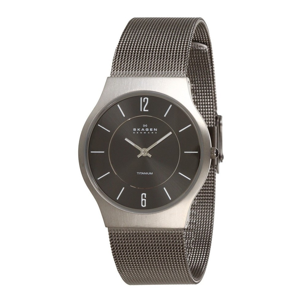 Skagen Men's Titanium Charcoal Dial Watch